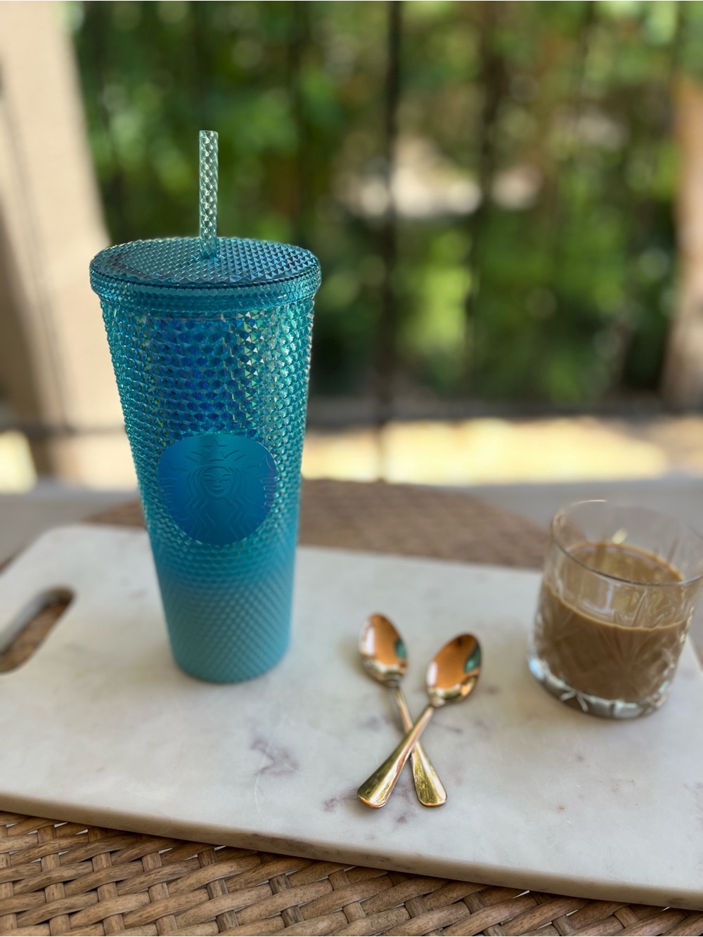 Starbucks Blue Ombré Textured Reusable Tumbler with Straw